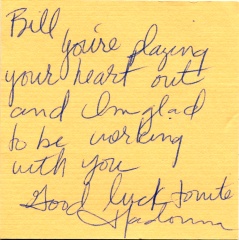 madonna good luck note